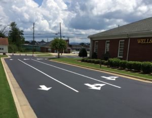 Asphalt Markings and signage---painted-asphalt-arrows Piedmont, AL